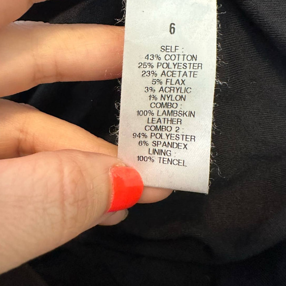 Yigal Azrouel Two Tone Jacquard Leather Scuba Paneled Pencil Dress size 6 - Picture 6 of 15